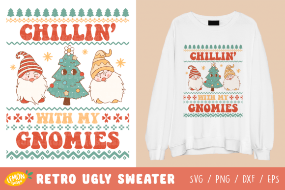 Download Retro Ugly Sweater Holly Jolly SVG - Holly Collection