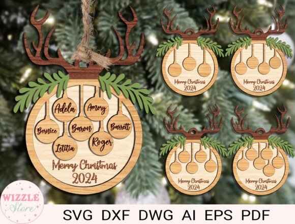Download Personalized Family and Pet Ornament Svg - Svg Collection