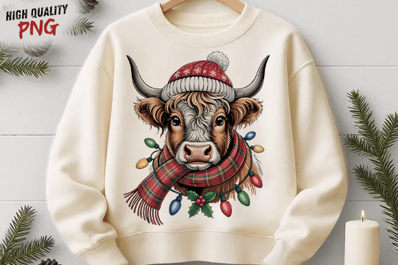 Download Yarn Faux Highland Cow Christmas SVG PNG - Svg Collection