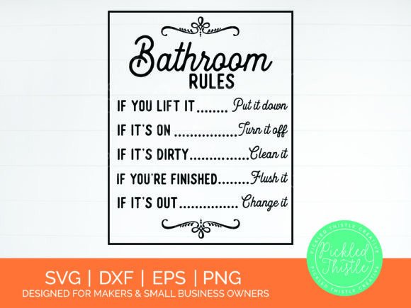 Download Bathroom Rules Farmhouse Sign SVG - Svg Collection
