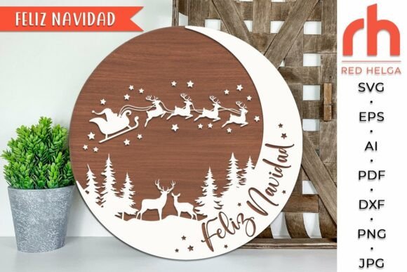Download Feliz Navidad SVG, Xmas Forest Cut File - Svg Collection