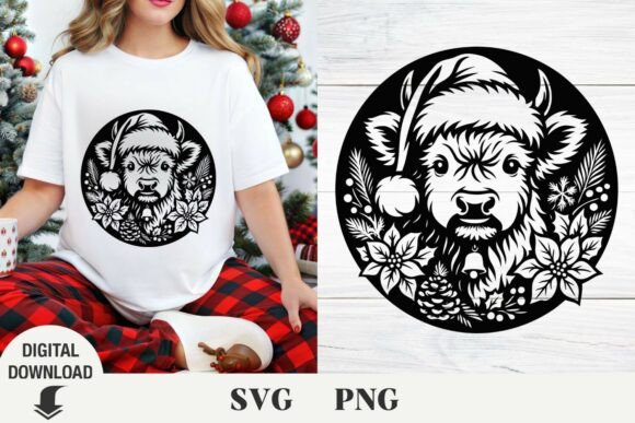 Download Christmas Highland Cow Svg, Cow Svg - Svg Collection