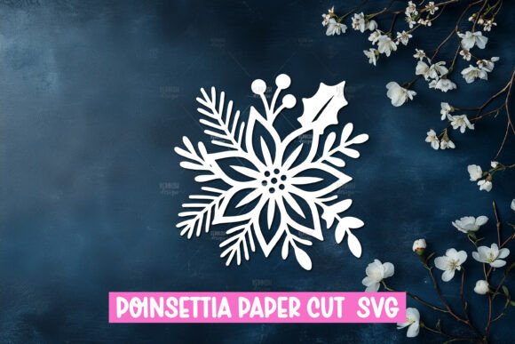 Download Paper Cut Poinsettia Flower SVG - Svg Collection