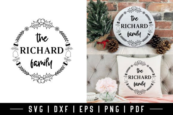Download Christmas Family Wreath SVG - Svg Collection