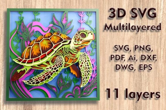Download Sea Turtle 3d SVG Multilayer Cut Files - Svg Collection