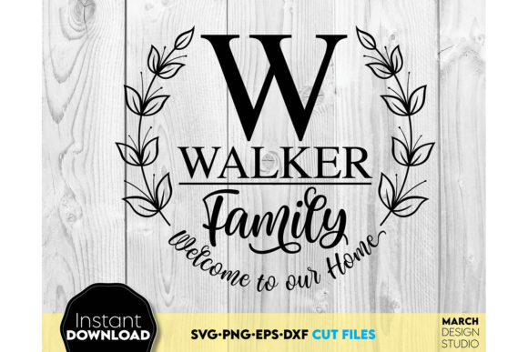 Download Family Monogram Sign SVG Split Last Name - Svg Collection