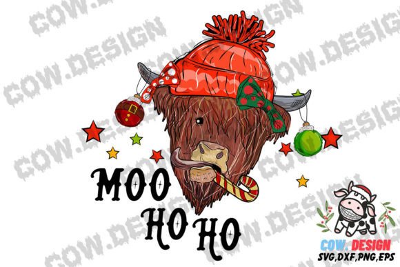 Download MOO Ho Ho Highland Cow Christmas SVG - Svg Collection
