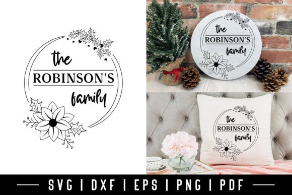 Download Christmas Family Wreath SVG Design - Svg Collection