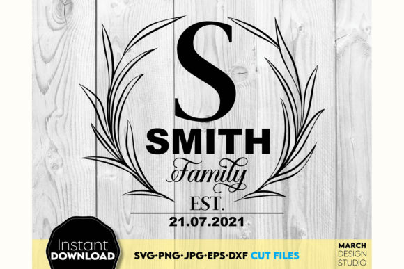 Download Family Monogram Sign SVG Split Last Name - Svg Collection