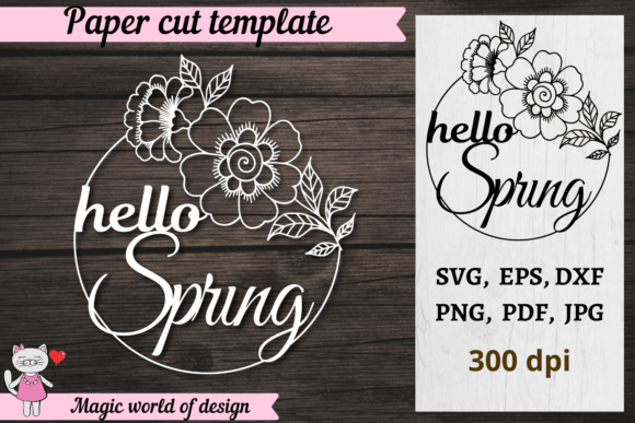Download Hello Spring Flower Frame, Cricut Svg - Svg Collection