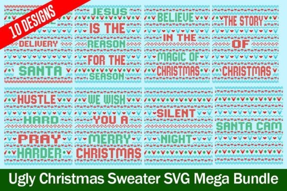 Download Vintage Ugly Sweater SVG Design Bundle - Svg Collection