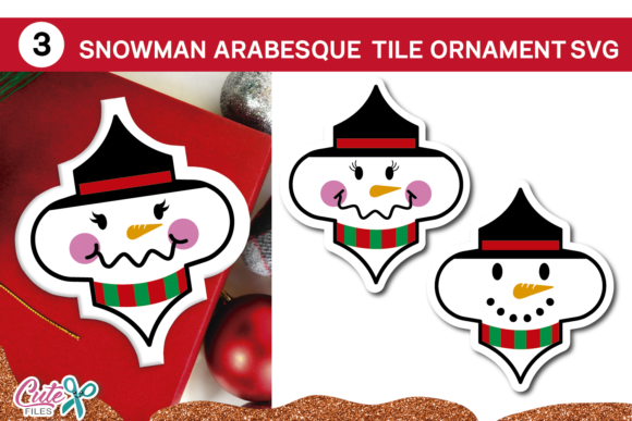 Download Snowman Christmas Arabesque Tile Svg Cut - Svg Collection