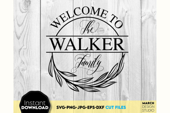 Download Family Monogram Sign SVG Split Last Name - Svg Collection