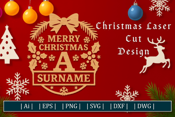 Download Festive Monogram Wall Sign SVG - Svg Collection