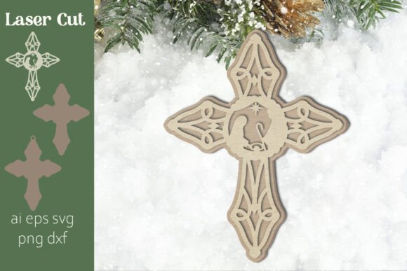 Download Nativity Scene Cross, Christmas Svg - Svg Collection