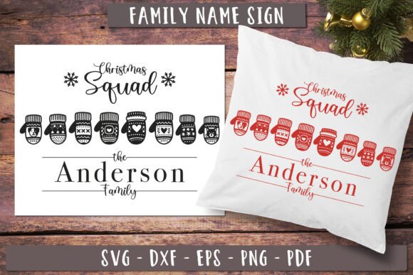 Download Christmas Family Monogram Svg | Mittens - Svg Collection