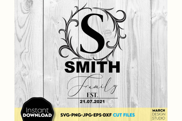 Download Family Monogram Sign SVG Split Last Name - Svg Collection