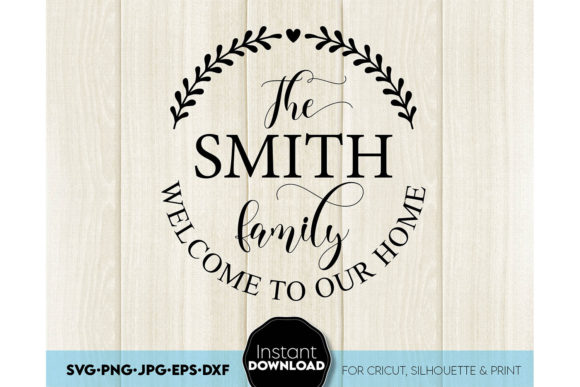 Download Family Monogram Sign SVG Split Last Name - Svg Collection