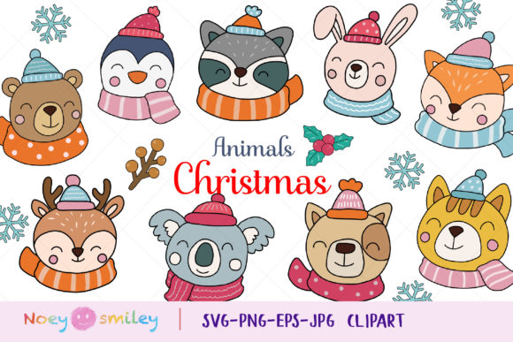Download Christmas Animals Clipart, SVG Xmas - Svg Collection