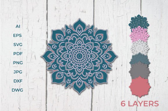 Download Layered Mandala SVG File,3d Mandala SVG - Svg Collection