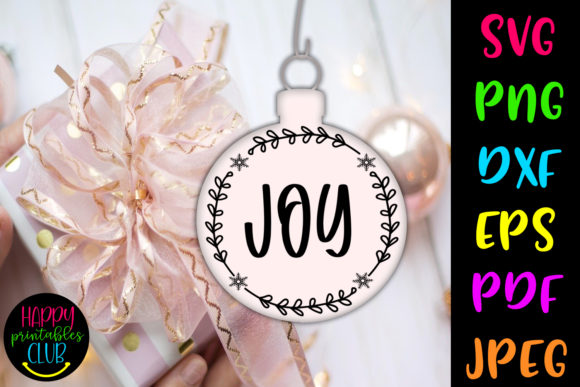 Download Christmas Round Ornaments SVG- Joy SVG - Svg Collection