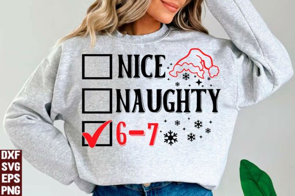 Download Nice Naughty 67 Svg, 6 7 Christmas PNG - Svg Collection