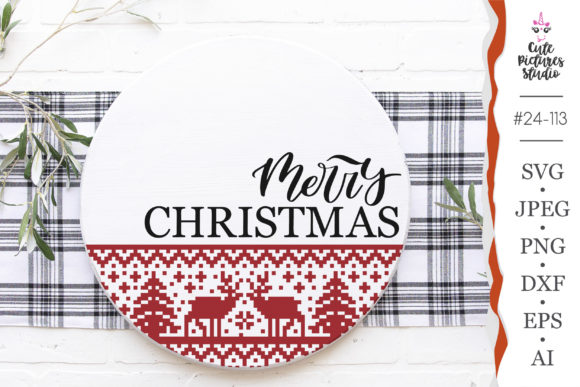 Download Merry Christmas Door Hanger SVG Design - Svg Collection