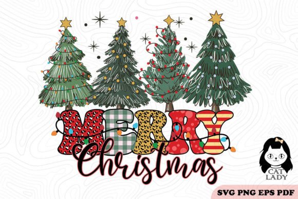 Download Merry Christmas Trees SVG PNG - Svg Collection