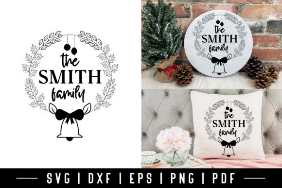 Download Christmas Family Wreath SVG Design - Svg Collection