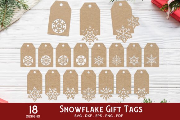 Download Snowflake Christmas Gift Tag Svg Bundle - Svg Collection