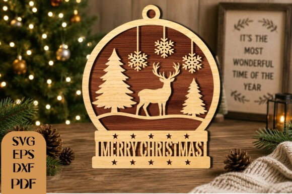 Download Christmas Deer Laser Cut SVG - Svg Collection