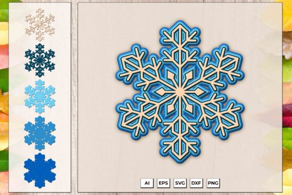 Download 3D Layered Snowflake SVG, Christmas Snow - Svg Collection