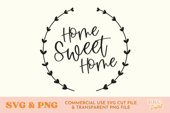 Download Home Sweet Home Wreath SVG &amp; PNG - Svg Collection