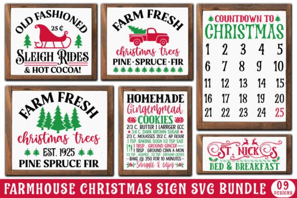 Download Farmhouse Christmas Sign SVG Bundle - Svg Collection