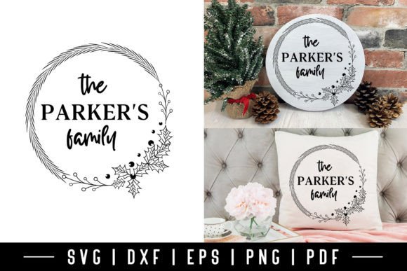Download Hand Drawn Christmas Family Wreath SVG - Svg Collection