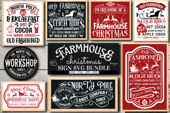 Download Farmhouse Christmas Sign Svg Bundle - Svg Collection