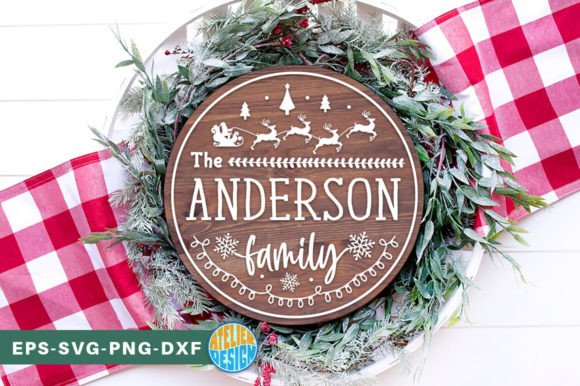 Download Christmas Family Monogram Sign SVG - Svg Collection