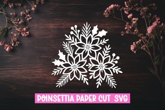 Download Paper Cut Poinsettia Flower SVG - Svg Collection