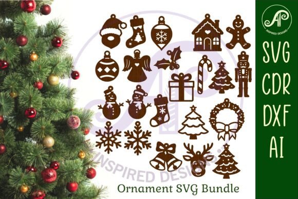 Download Christmas Ornament SVG Bundle, Laser Cut - Svg Collection