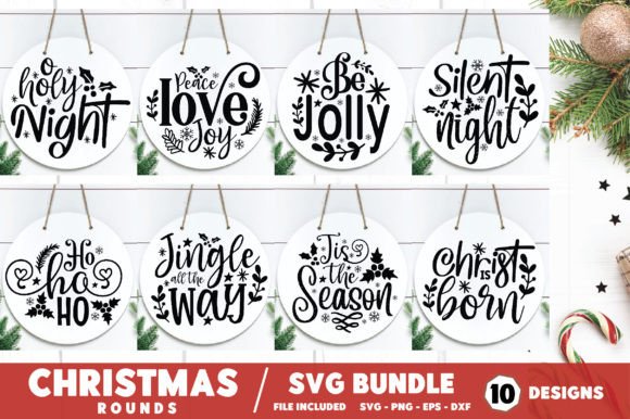 Download Christmas Rounds SVG Bundle - Svg Collection