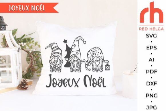 Download Joyeux Noël SVG, Xmas Gnomes Cut File - Svg Collection