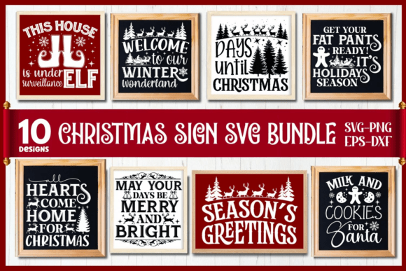Download Farmhouse Christmas Sign SVG Bundle - Svg Collection