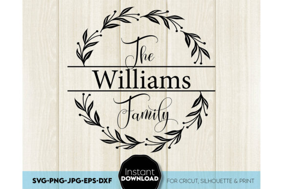 Download Family Monogram Sign SVG Split Last Name - Svg Collection