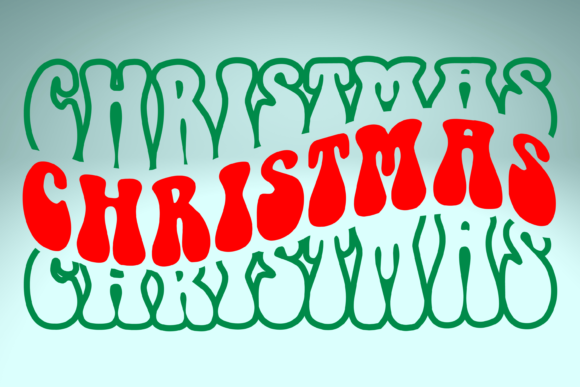 Download Wavy Retro Christmas Xmas SVG Png - Svg Collection