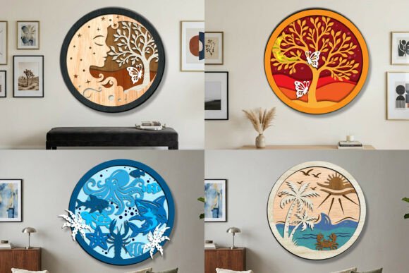 Download Laser Cut 3D Wall Decor SVG Bundle - Svg Collection