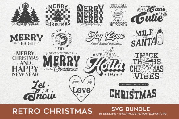 Download Retro Christmas Svg Bundle - Svg Collection