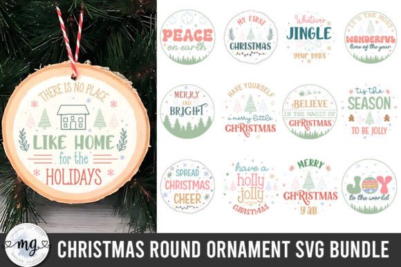Download Christmas Round Ornaments SVG Bundle - Svg Collection