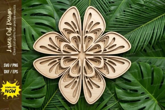 Download Floral Layer Mandala Laser Cut SVG - Svg Collection