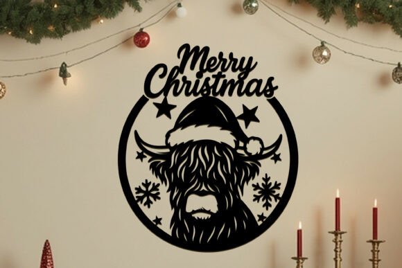 Download Laser Cut Christmas Highland Cow SVG - Svg Collection