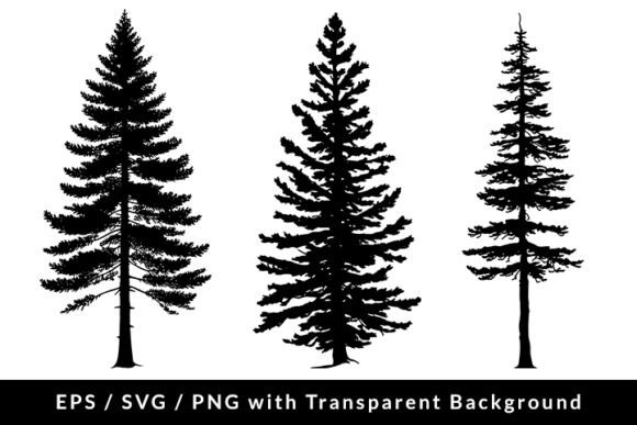Download Pine Tree Silhouette Set SVG EPS PNG - Svg Collection
